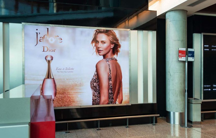 Campaña Jdore para Dior en Aeropuetos