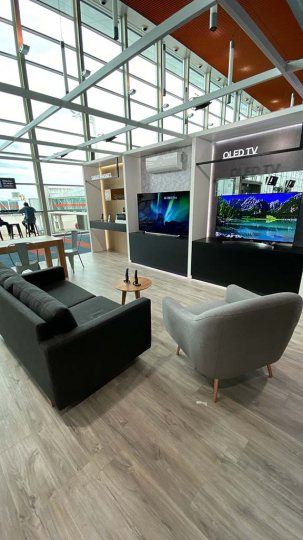 STAND Casa inteligente para LG Electronics Argentina / pre embarque aeropuerto de Ezeiza 