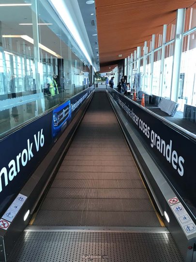 branding AMAROK  en cintas arribos Aeropuerto de Ezeiza 