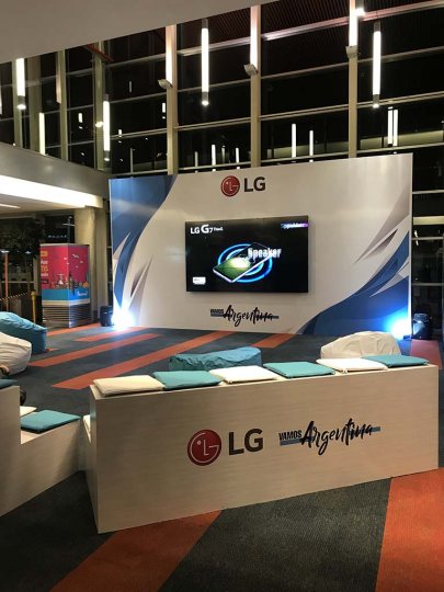 ESTADIO LG Electronics Argentina COPA America 2017 / pre embarque aeropuerto de Ezeiza